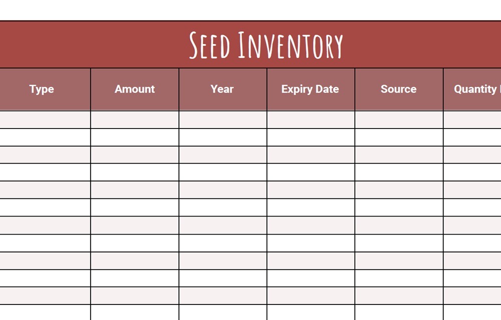 Seed Inventory