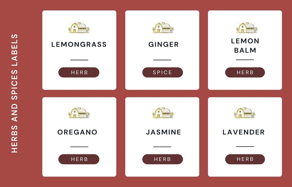 Spices and Herbs Labels #3